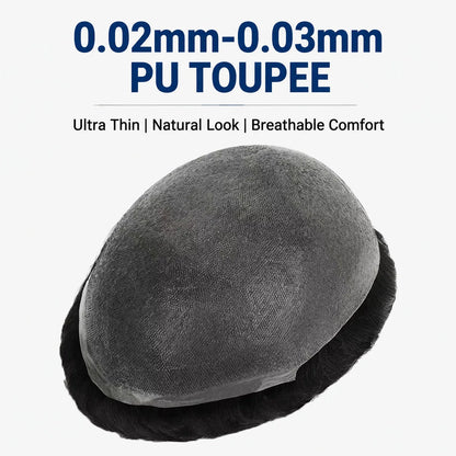 Ultra Thin Skin Hair System for Men | Invisible Human Hair Toupee