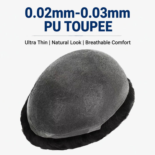 Ultra Thin Skin Hair System for Men | Invisible Human Hair Toupee